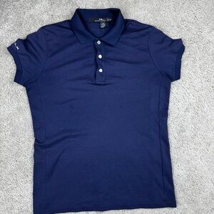 RLX Ralph Lauren Navy Classic Fit Tour Polo Shirt Size Small